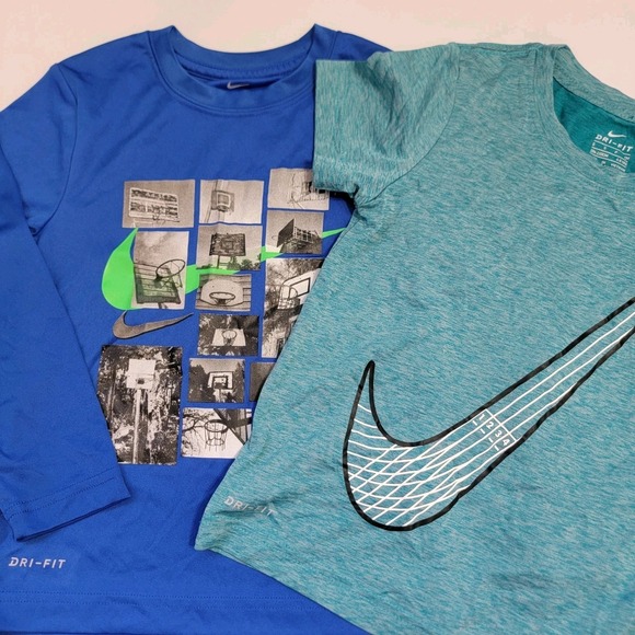 Nike Other - Nike Boys Graphic T-shirt Long Sleeve & Short Sleeves Lot Of 2 Bundle Size 4 5-6